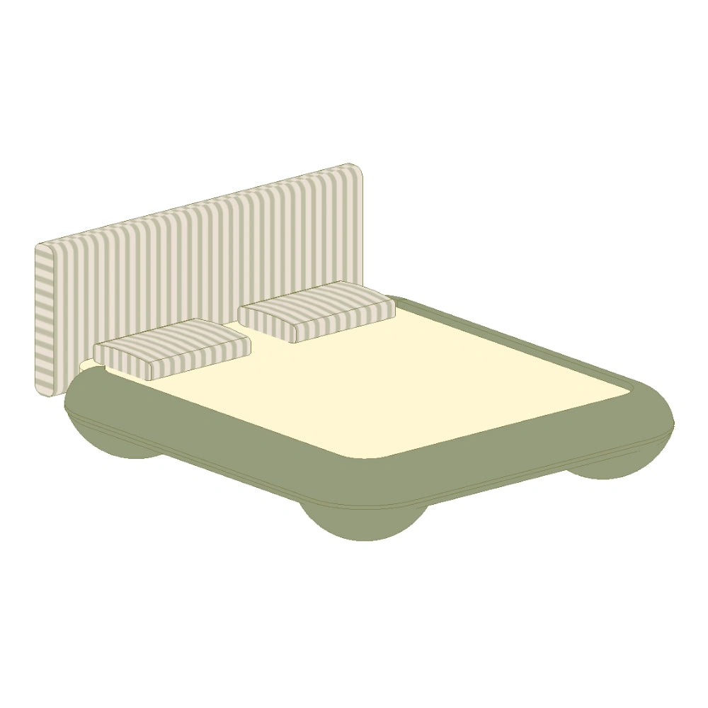 Lune Queen Bed - Fossil Eucalyptus