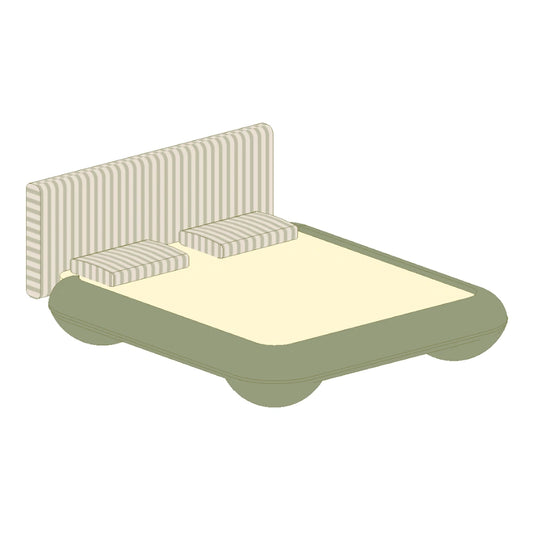 Lune Queen Bed - Fossil Eucalyptus
