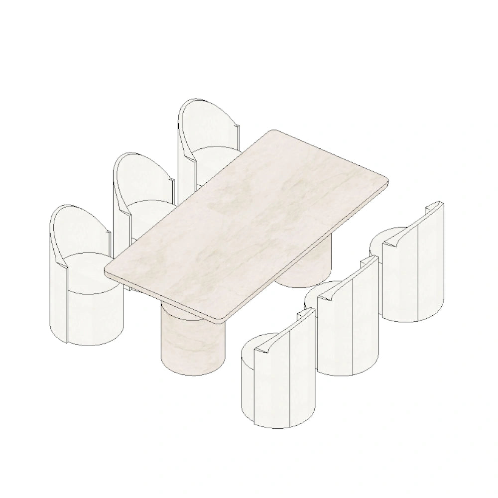 Bullet Rectangle Dining Table