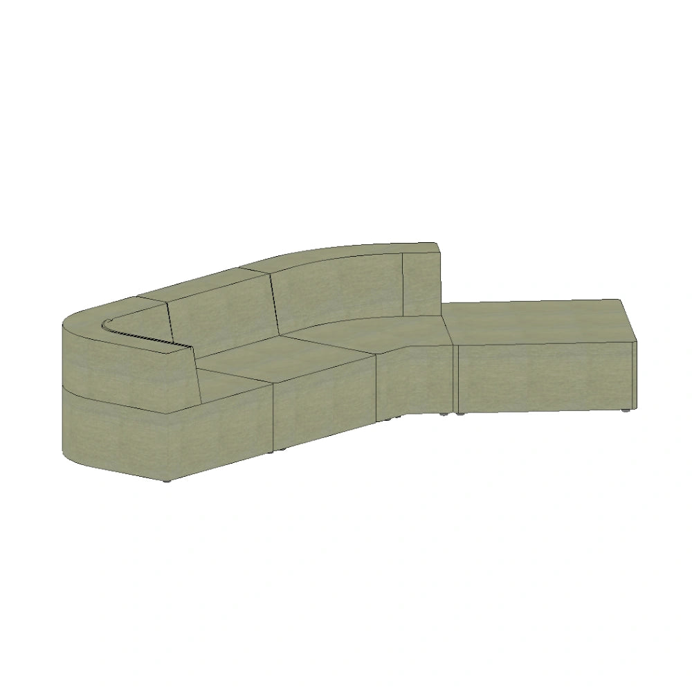 Stretch Open Angled Sofa - Corduroy Forest