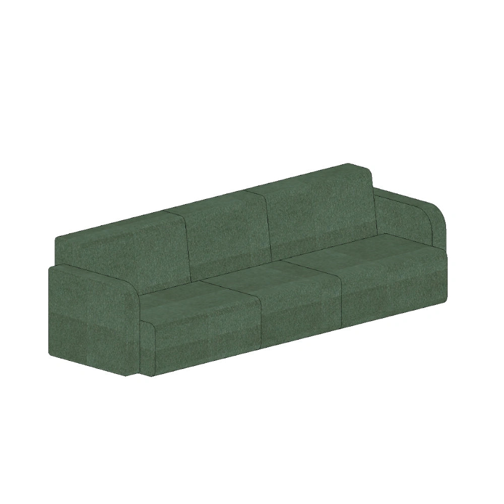 Jam 3 Seater LHF Chaise Sofa - Opal Ocean