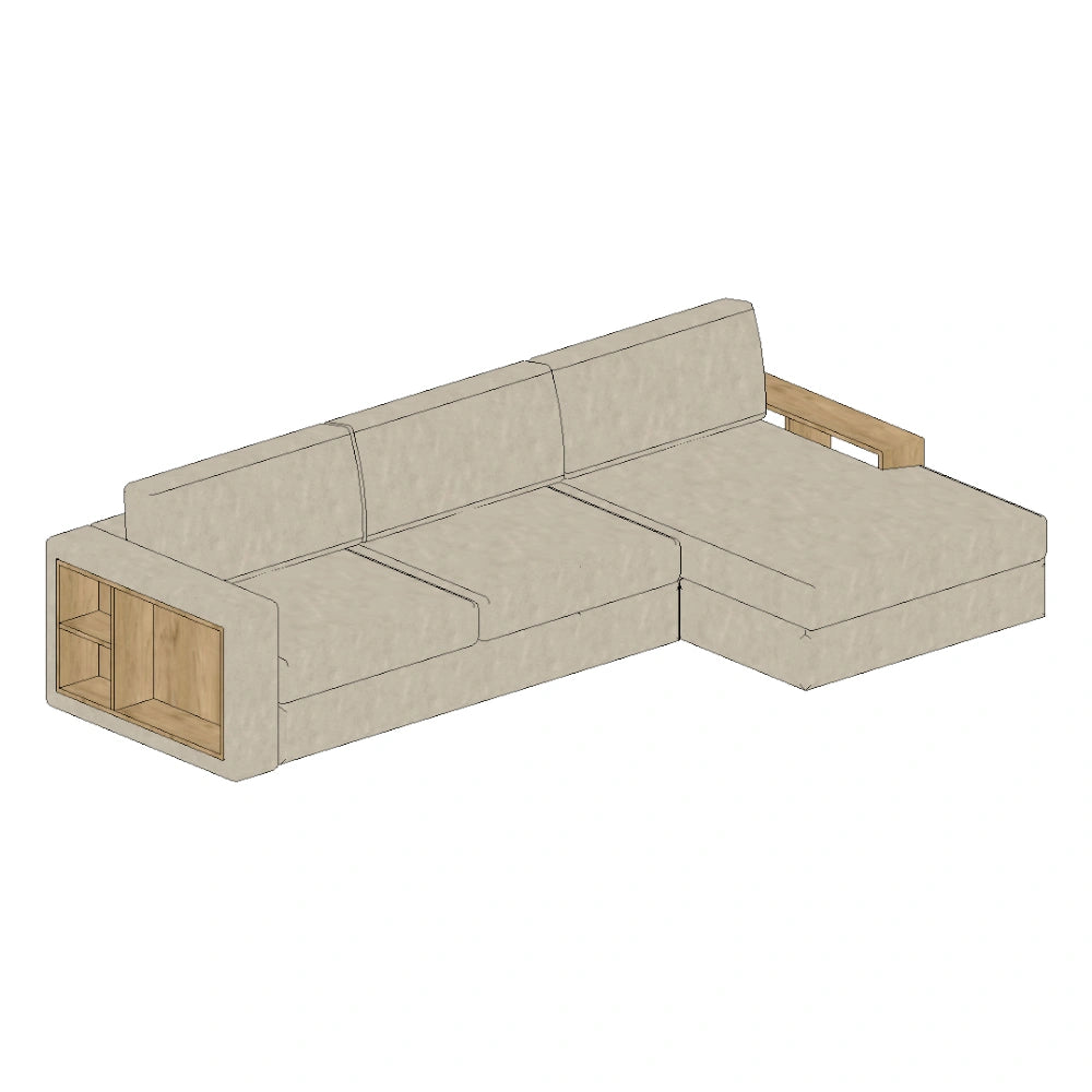Cyrus 3-Seater Fabric Sofa