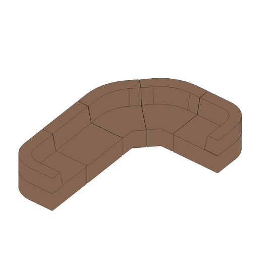 Stretch Angled Corner Sofa - Corduroy Cocoa