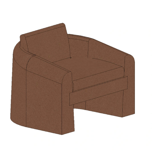 Crest Armchair - Fossil Chocolate
