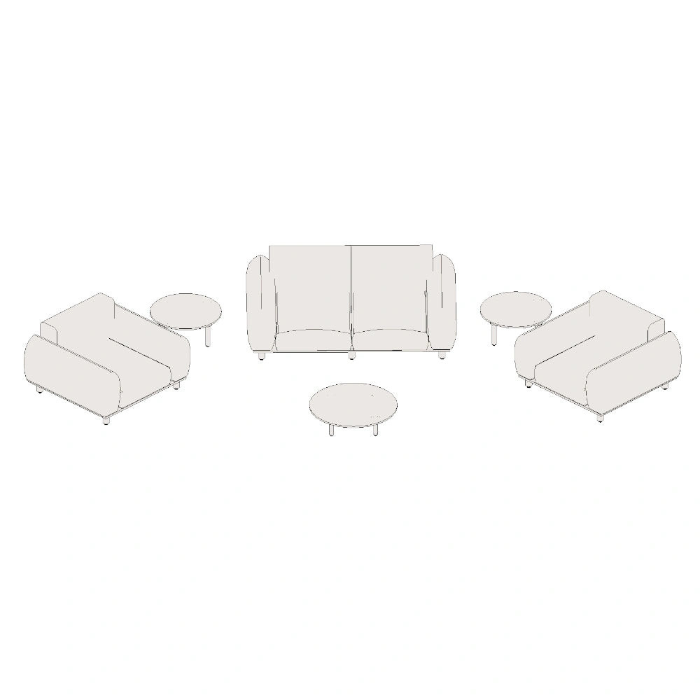 Boston Outdoor 3 Seater Sofa - Shell