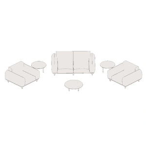 Boston Outdoor 3 Seater Sofa - Shell