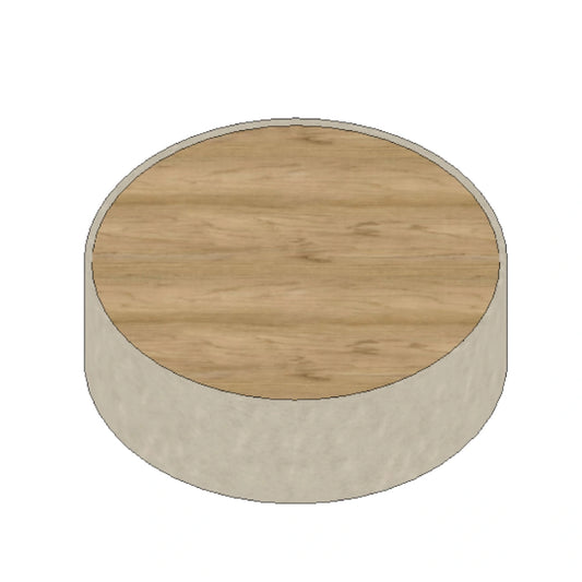 Bubble Medium Ottoman Wooden Top
