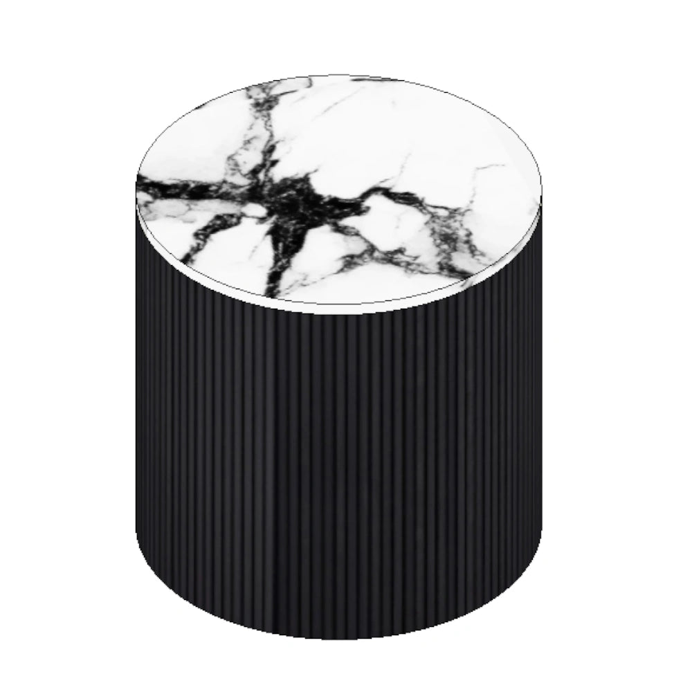 Benjamin Ripple Marble Side Table